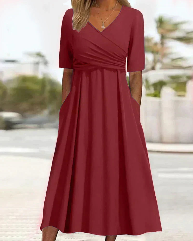 Anna™ - Wrap Dress with Short Sleeves