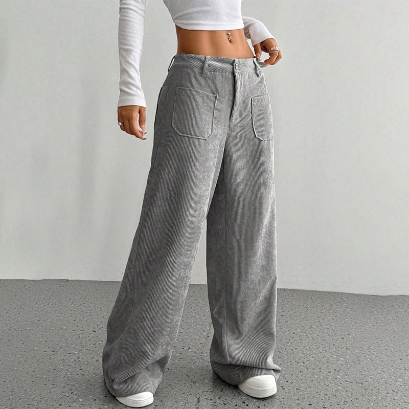 Women's Leisure High-Waisted Trousers – Loose Fit for Ultimate Comfort and Style