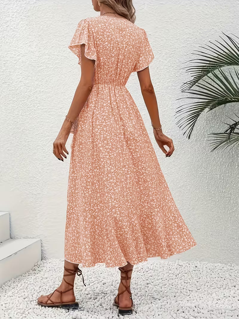 Elara | Flowing, Belly-Skimming Wrap Dress