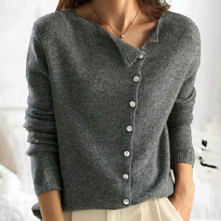 Aurora - Simple Plain Long-Sleeved Pullover