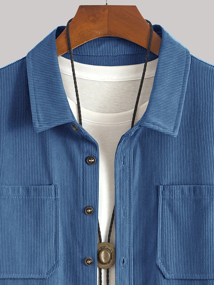 Bryce | Herren Langarm-Overshirt mit Taschen und Knöpfen
