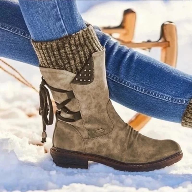 Valeria - Waterproof Boots with Zipper at the Calf