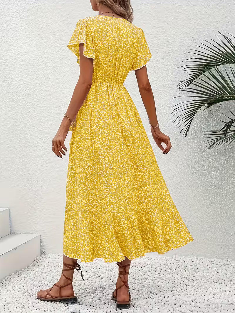 Elara | Flowing, Belly-Skimming Wrap Dress