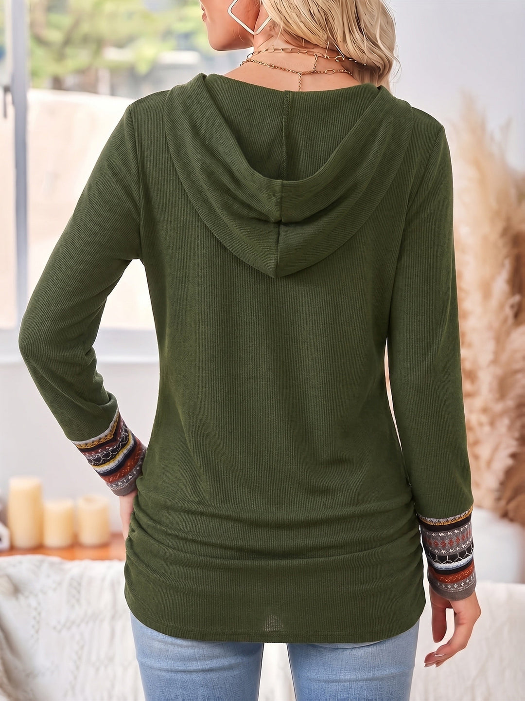 Opal | Women's button-front top with long sleeves
