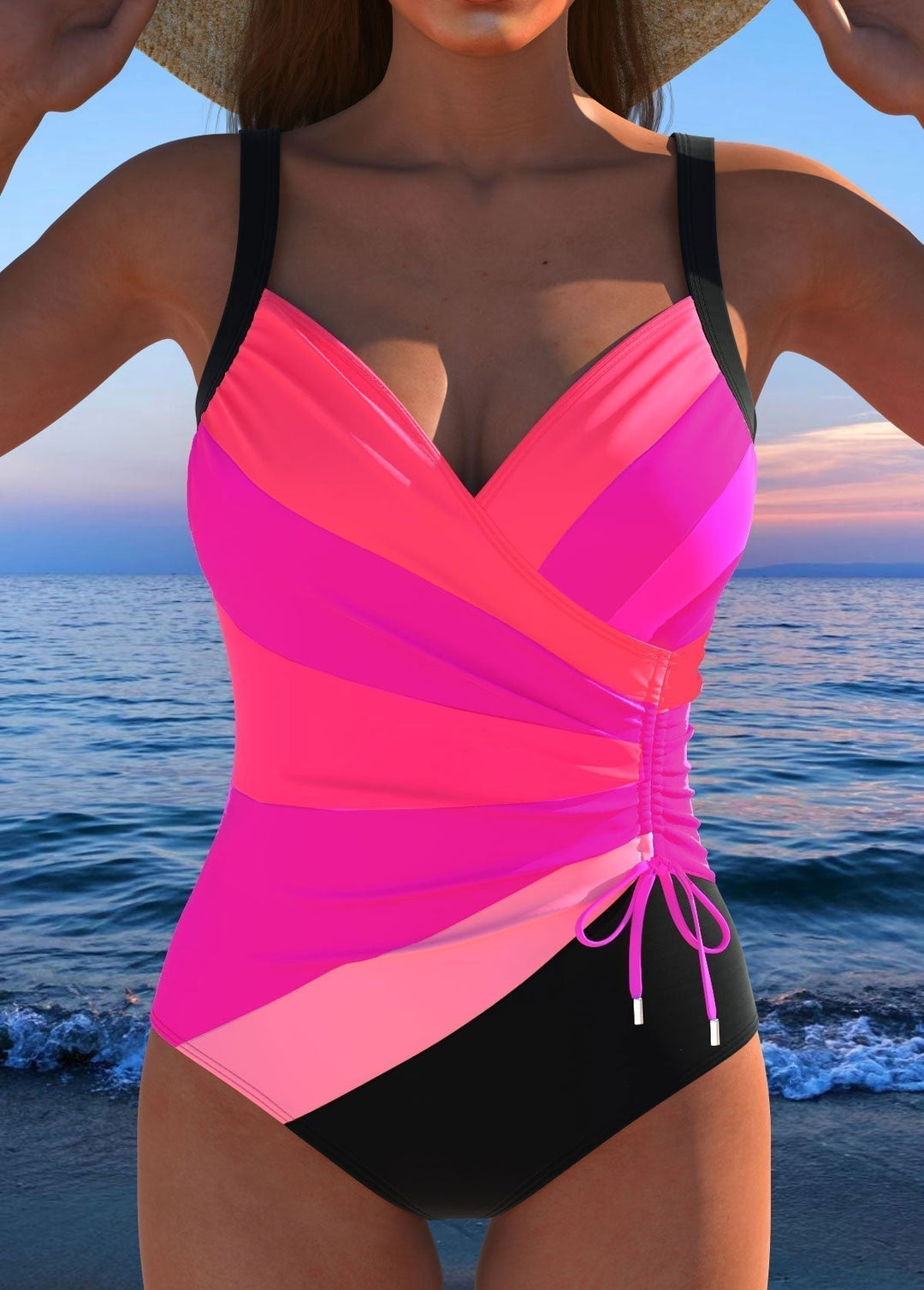 Éloria - Elegant swimsuit with colorful pattern