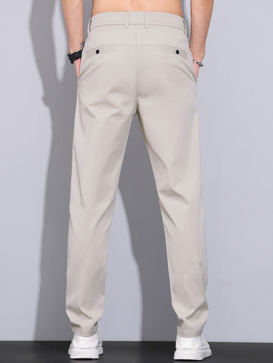 Herren Kurzarm Zip Polo & Elastischer Bund Gerade-Hosen Set