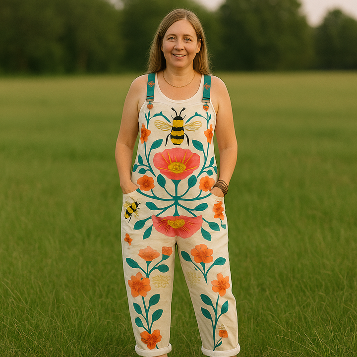 Vintage Floral Jumpsuit for Women - Effortless Style & All-Day Comfort