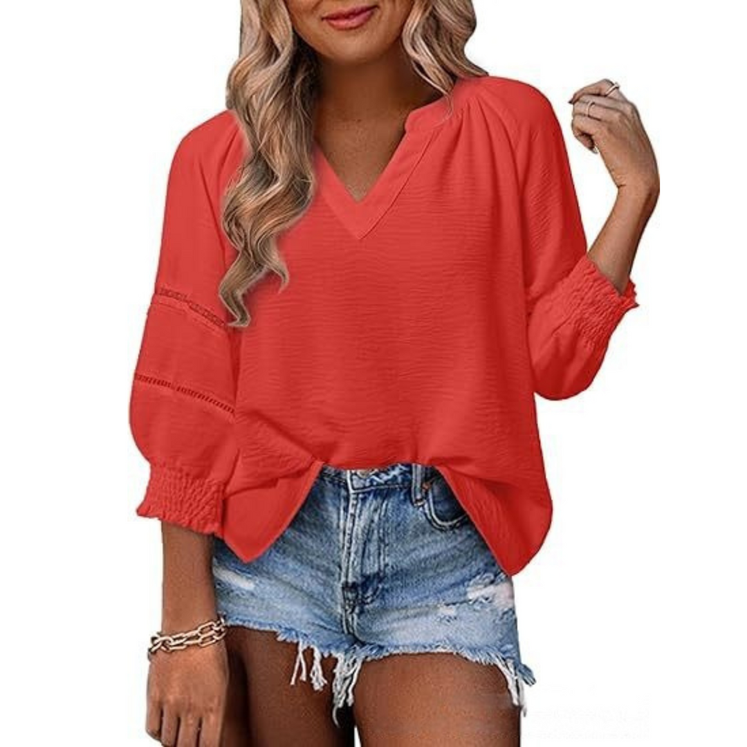Gianna™ - Casual Elegant Lantern Sleeve Blouse for Summer