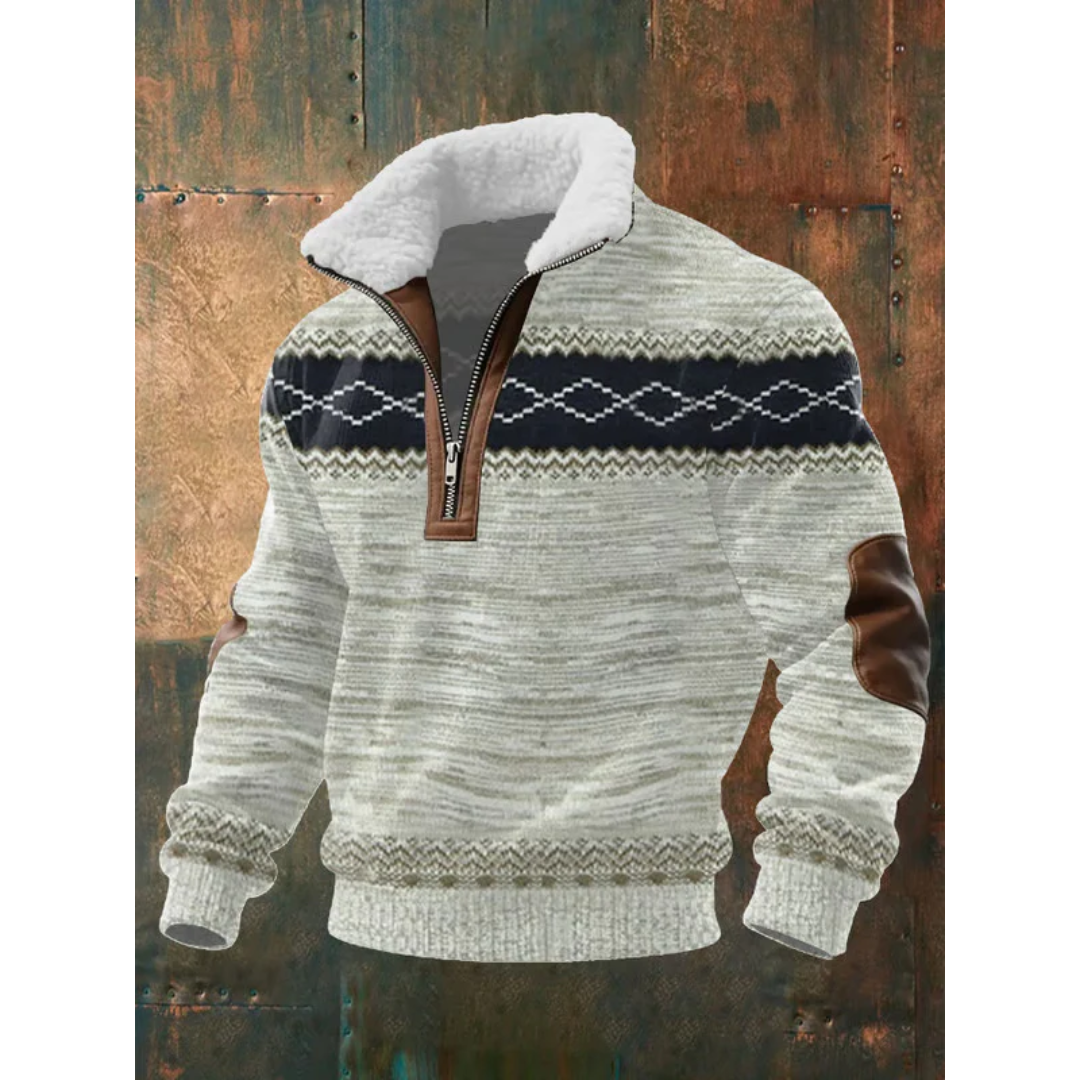 SILVORO | Fleece pullover with high collar