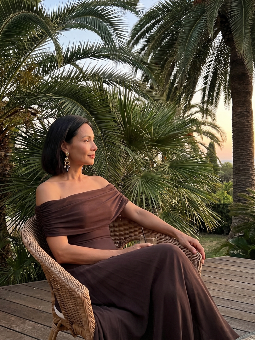 June | Off-the-Shoulder Draped Midi Dress