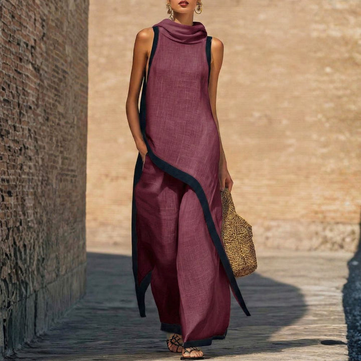 Leonora | Elegant Asymmetrical Wide-Leg Outfit for Women