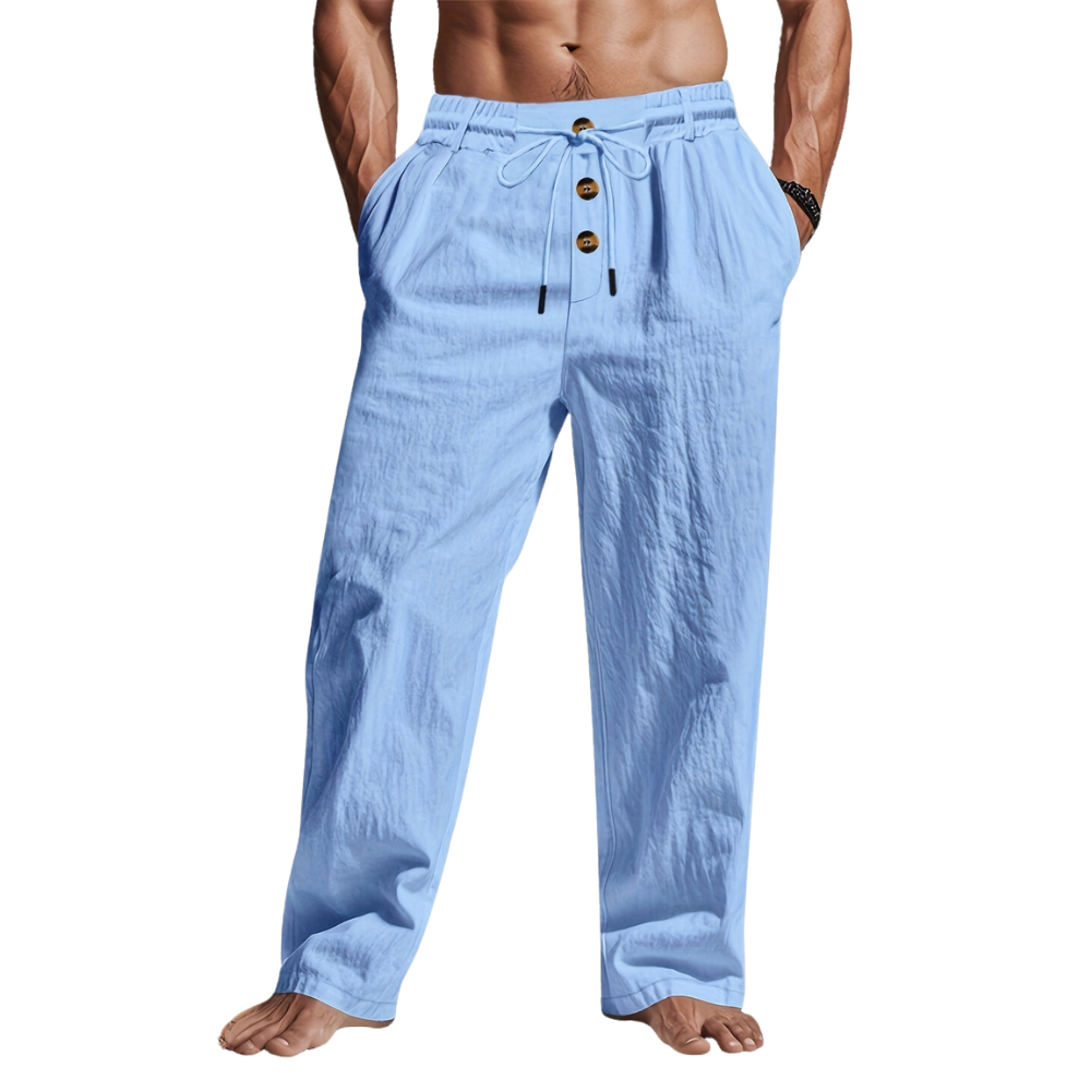 Larry - Drawstring Linen Trousers
