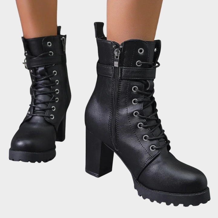 Quinn | Ankle Boots with Flared Heel