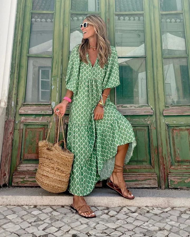Elin | Boho Maxi Cotton Dress