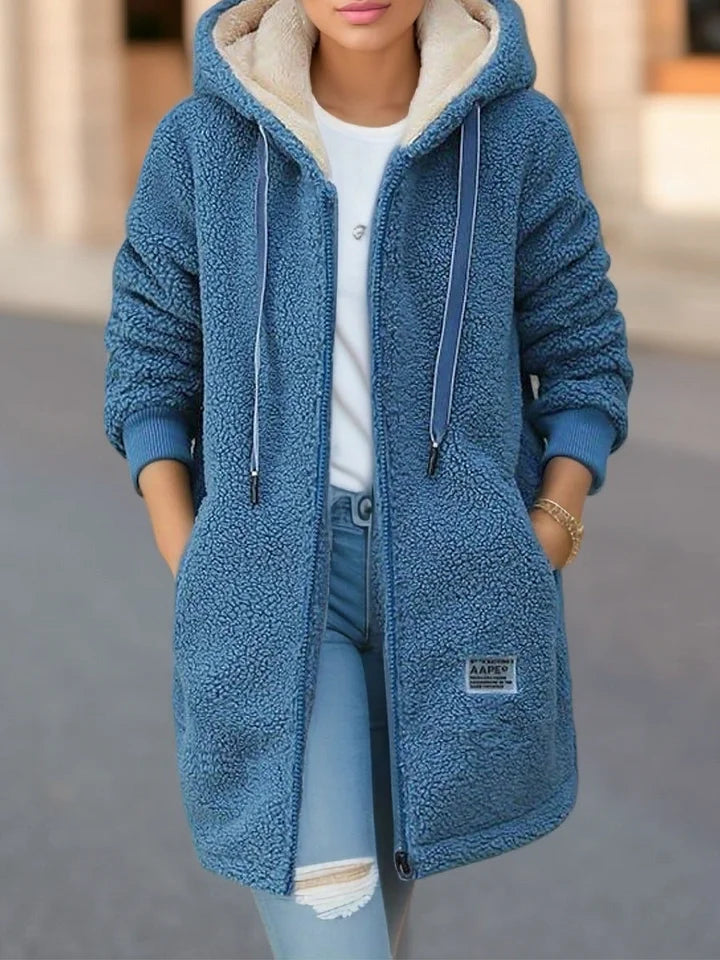 Grace - Winter Hoodie Long Sleeve Drawstring Thermal Coat Autumn