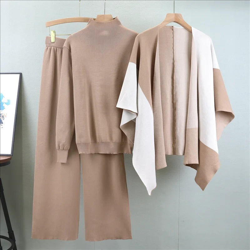 JUNA - Sophisticated Three-Piece Knit Set