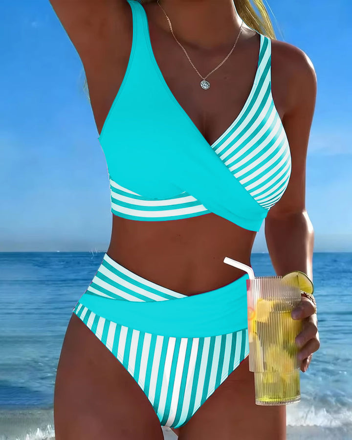 Giulia | Women's Striped V-Neck Bikini