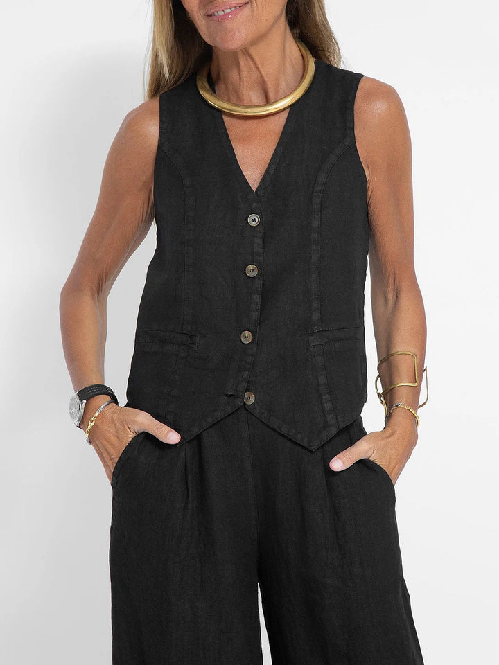 Ella | Vest Wide Leg Pants Set (Almost sold out)