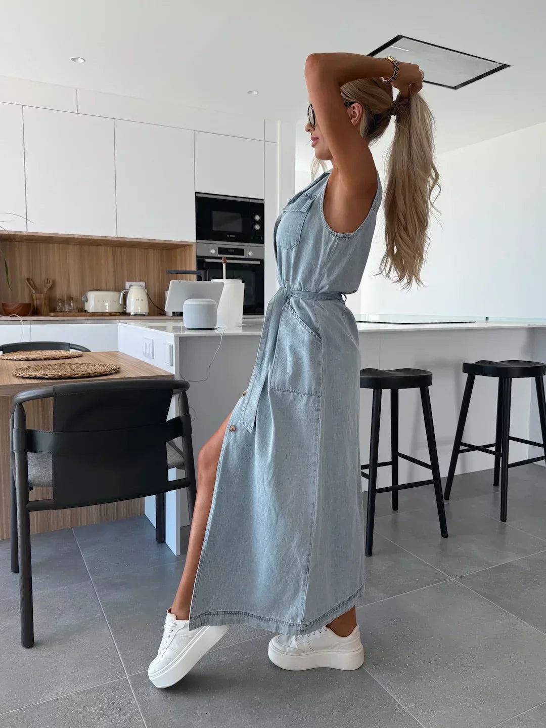 Diane™ - Denim Maxi Dress