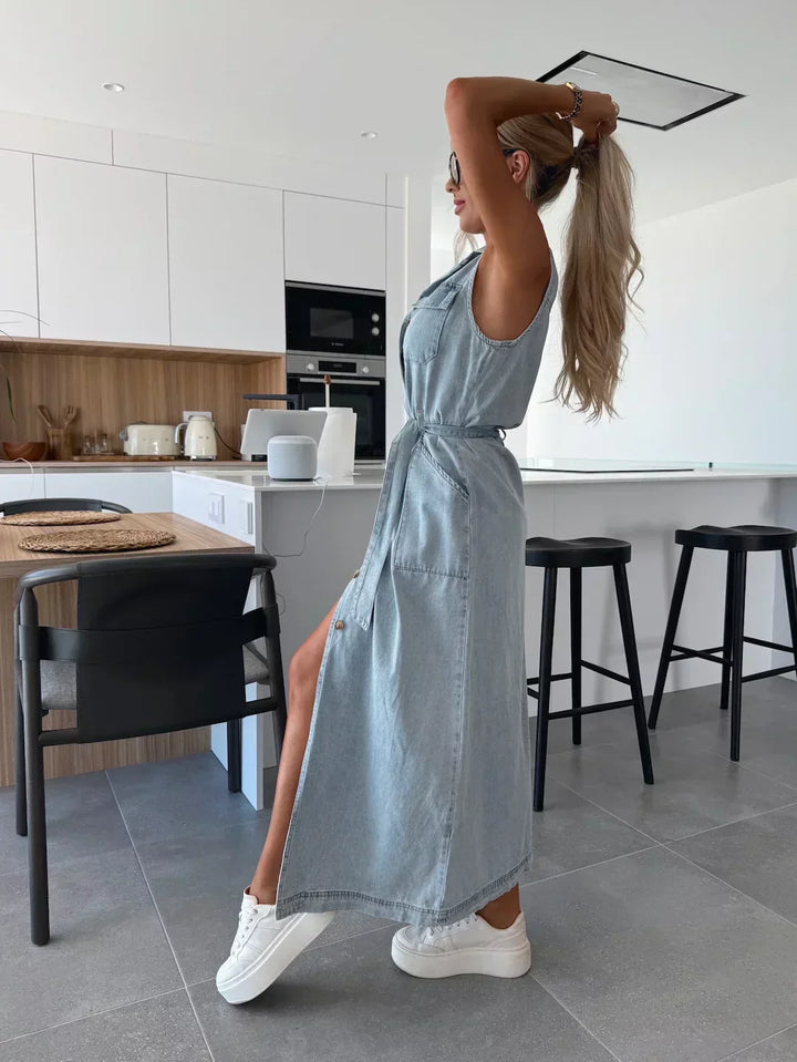 Diane™ - Denim Maxi Dress