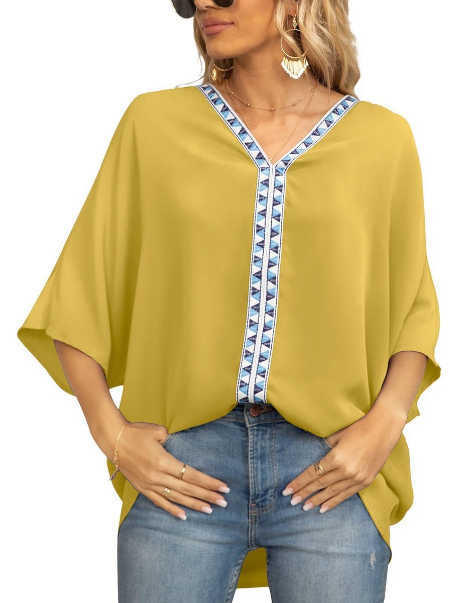 Daniela | Women's V-Neck Short-Sleeve Tunic