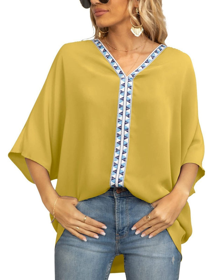 Daniela | Women's V-Neck Short-Sleeve Tunic