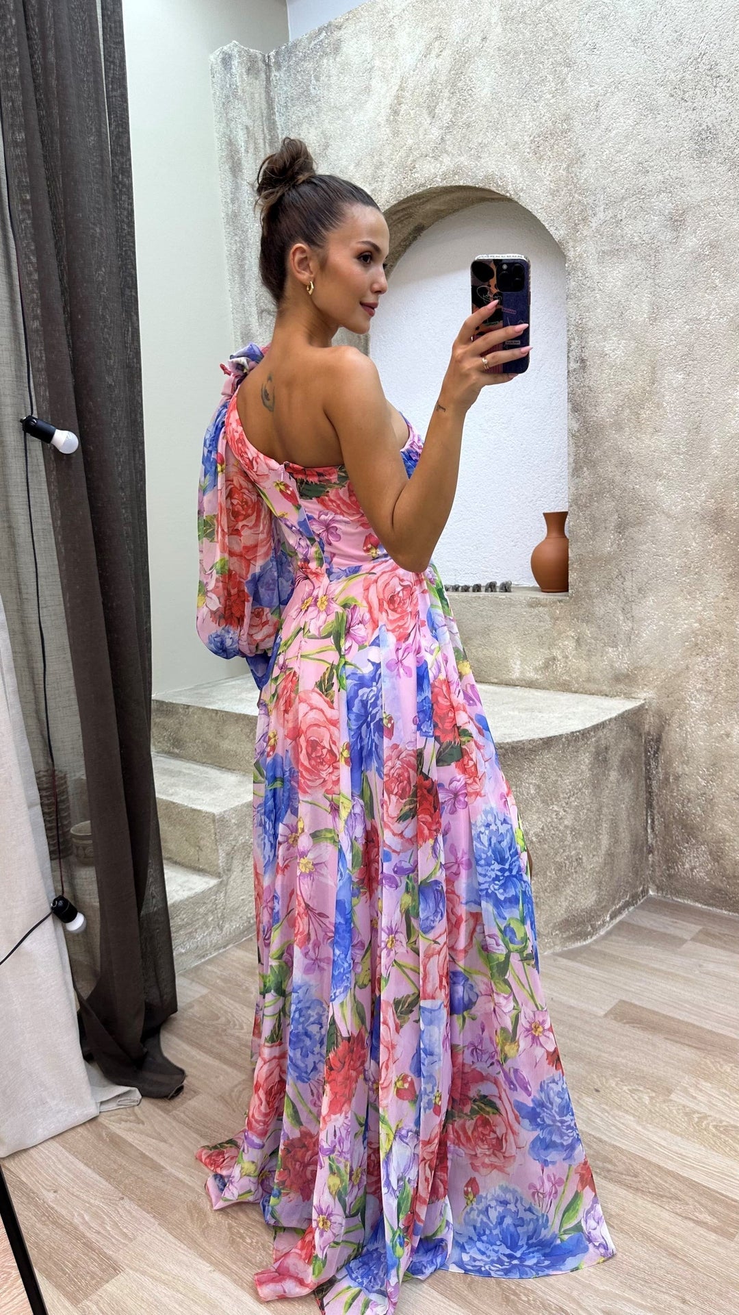 Whitney | Chic Flowing Shoulder Dress for Summer Occasions
