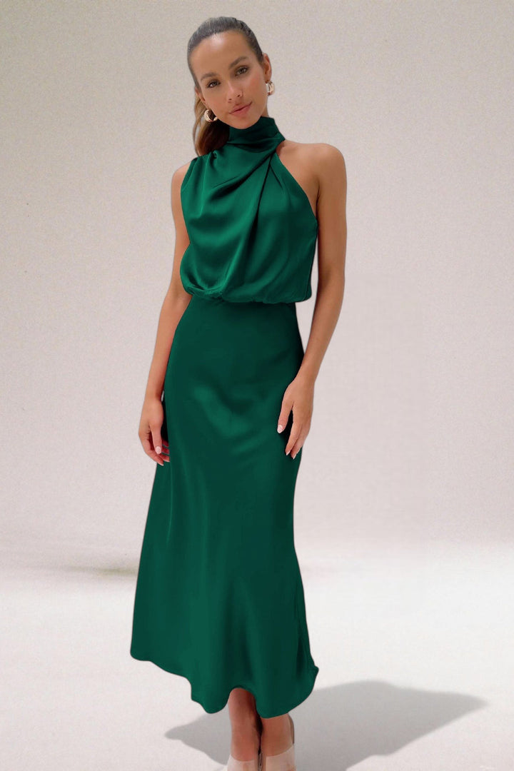 Flavia | Elegant Halter Dress