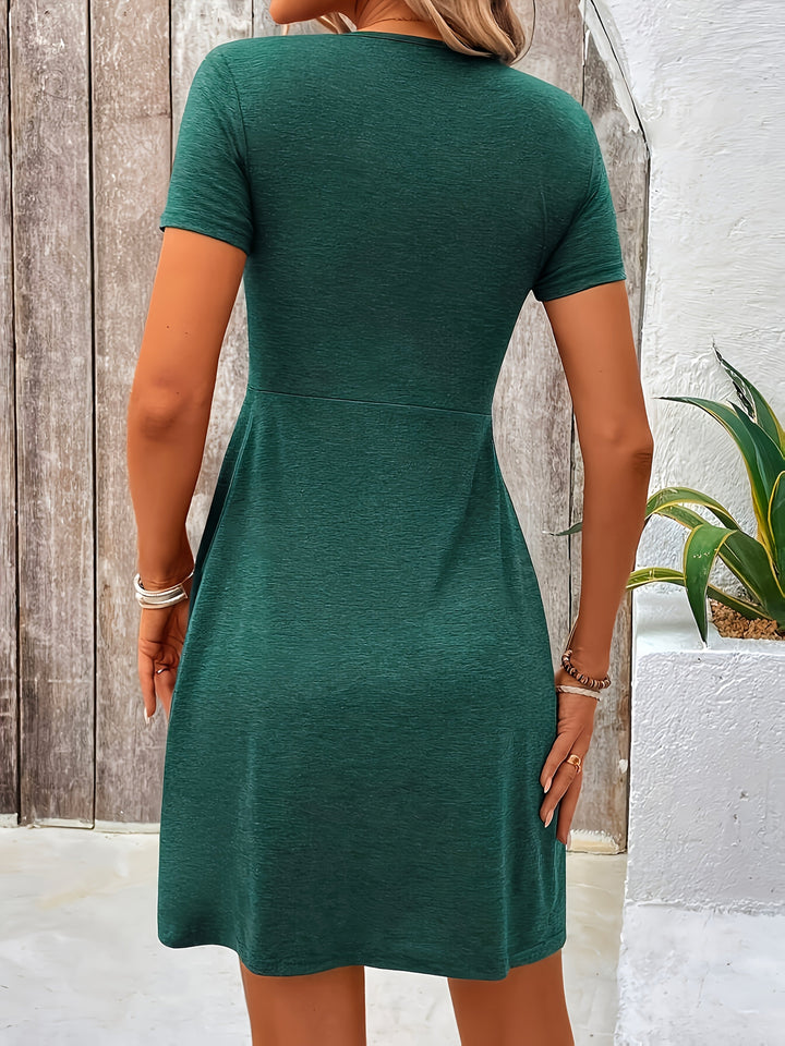 Feliz™ - Chic Dress with Twisted V-Neck