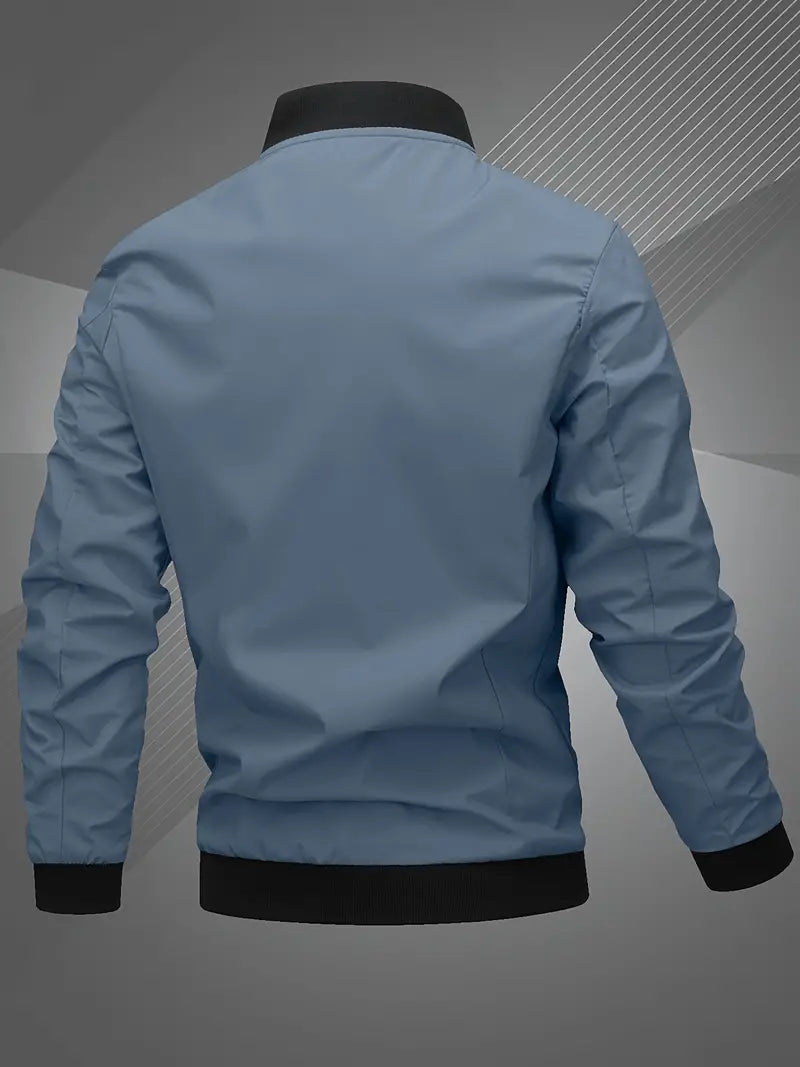 Finn - Casual Bomber Jacket With Embroidered Letter For Men