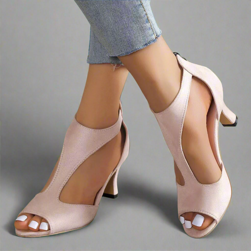 Annelie | Premium Stiletto Sandals with Zipper