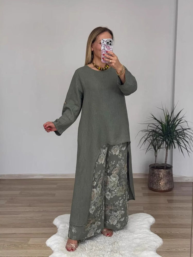 Regina™ – Elegant Casual Cotton and Linen Set