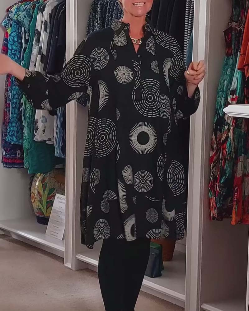 Marlene™ - Casual Geometric Print Dress