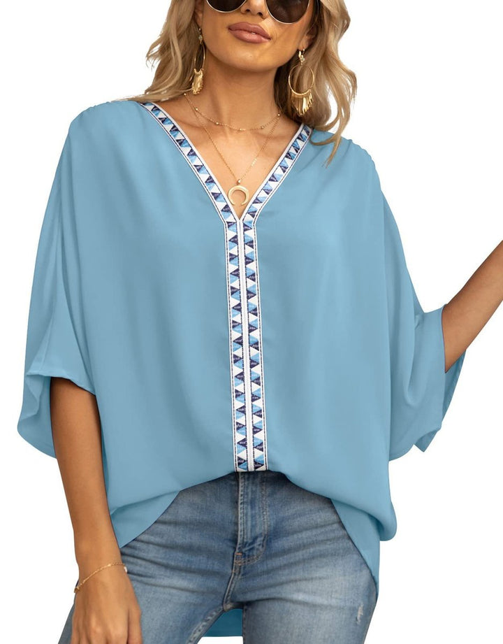 Daniela | Women's V-Neck Short-Sleeve Tunic