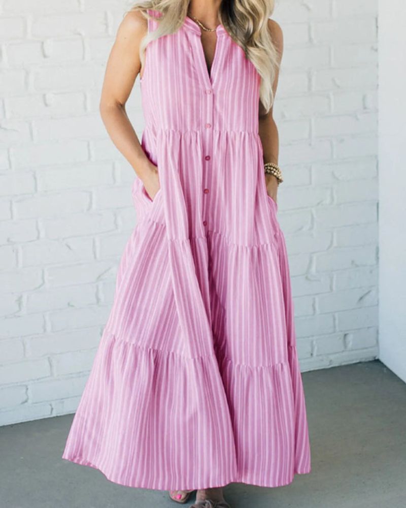 Carlin™ - Striped Sleeveless Dress