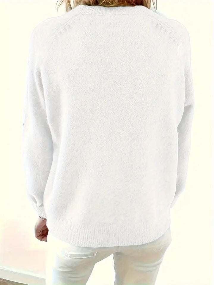 Caroline - Solid Half-Button Sweater