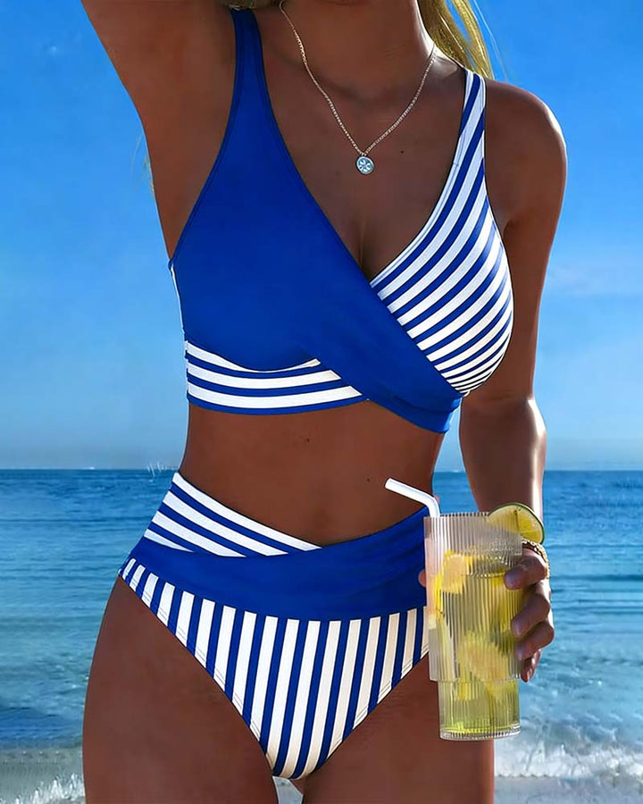 Giulia | Women's Striped V-Neck Bikini