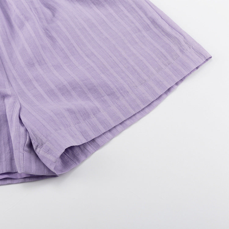 Yselia - Airy Button-Up and Shorts Set