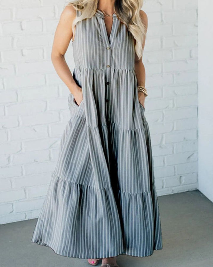 Carlin™ - Striped Sleeveless Dress