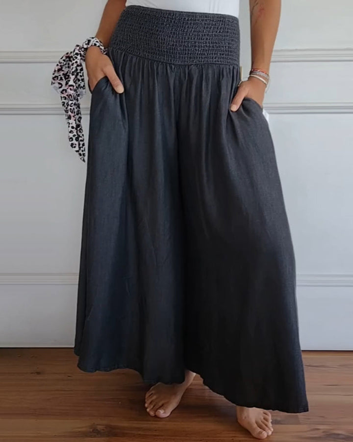 Sophia - Trousers with elasticated waistband