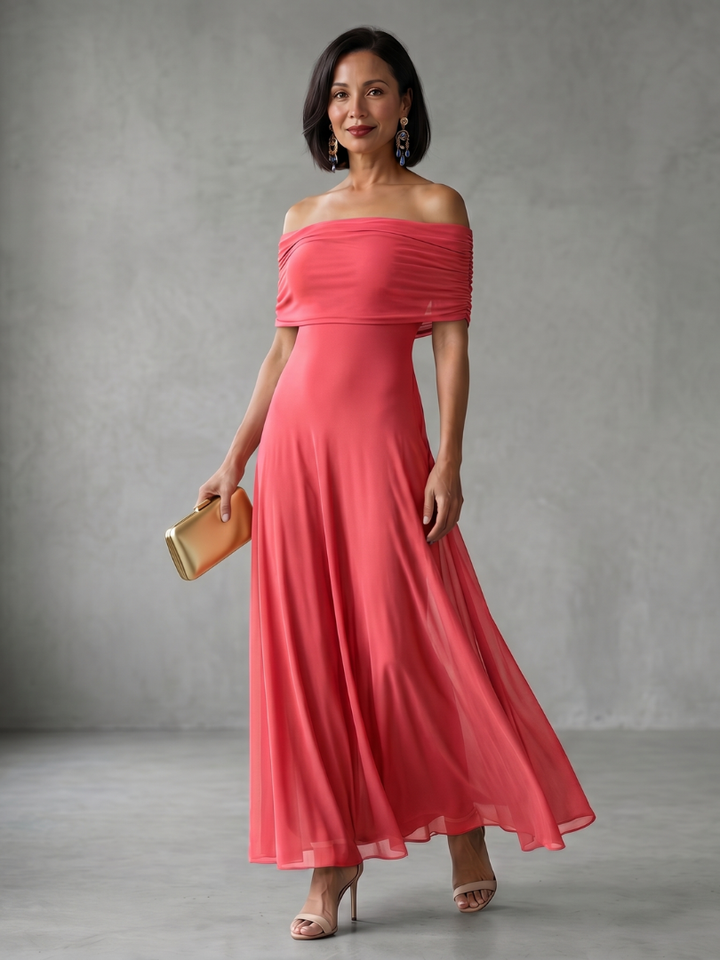 June | Off-the-Shoulder Draped Midi Dress