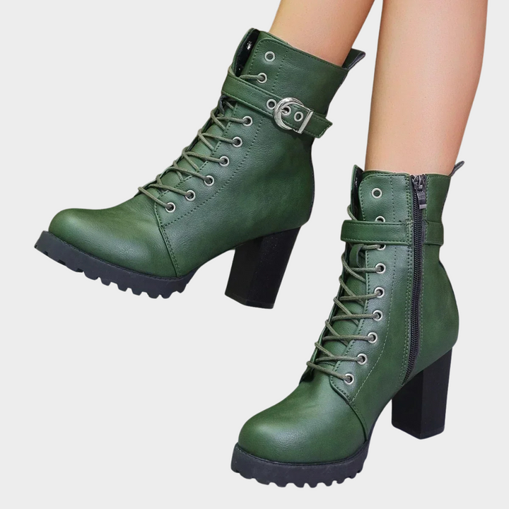Quinn | Ankle Boots with Flared Heel