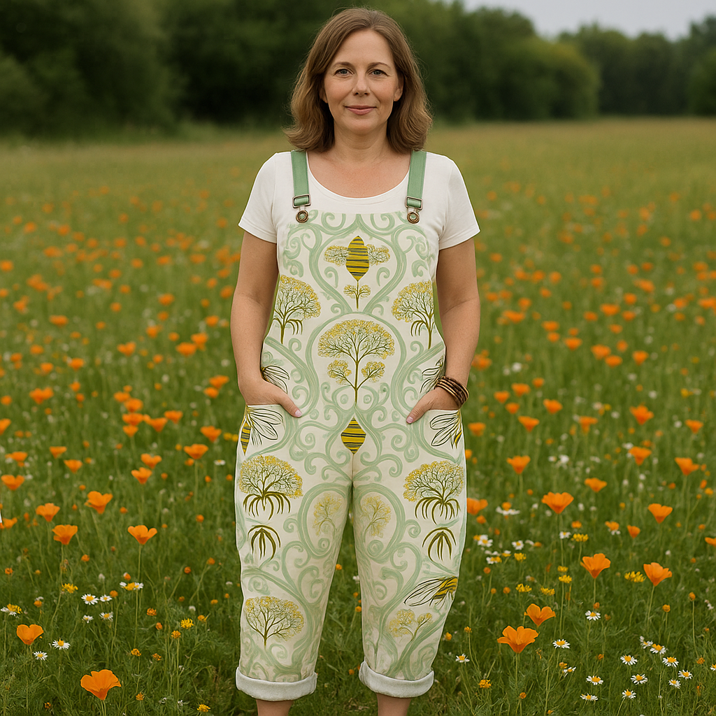 Vintage Floral Jumpsuit - Effortless Comfort & Stylish Wide-Leg Design