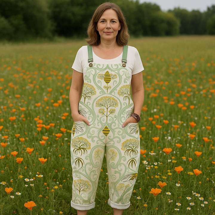 Vintage Floral Jumpsuit - Effortless Comfort & Stylish Wide-Leg Design