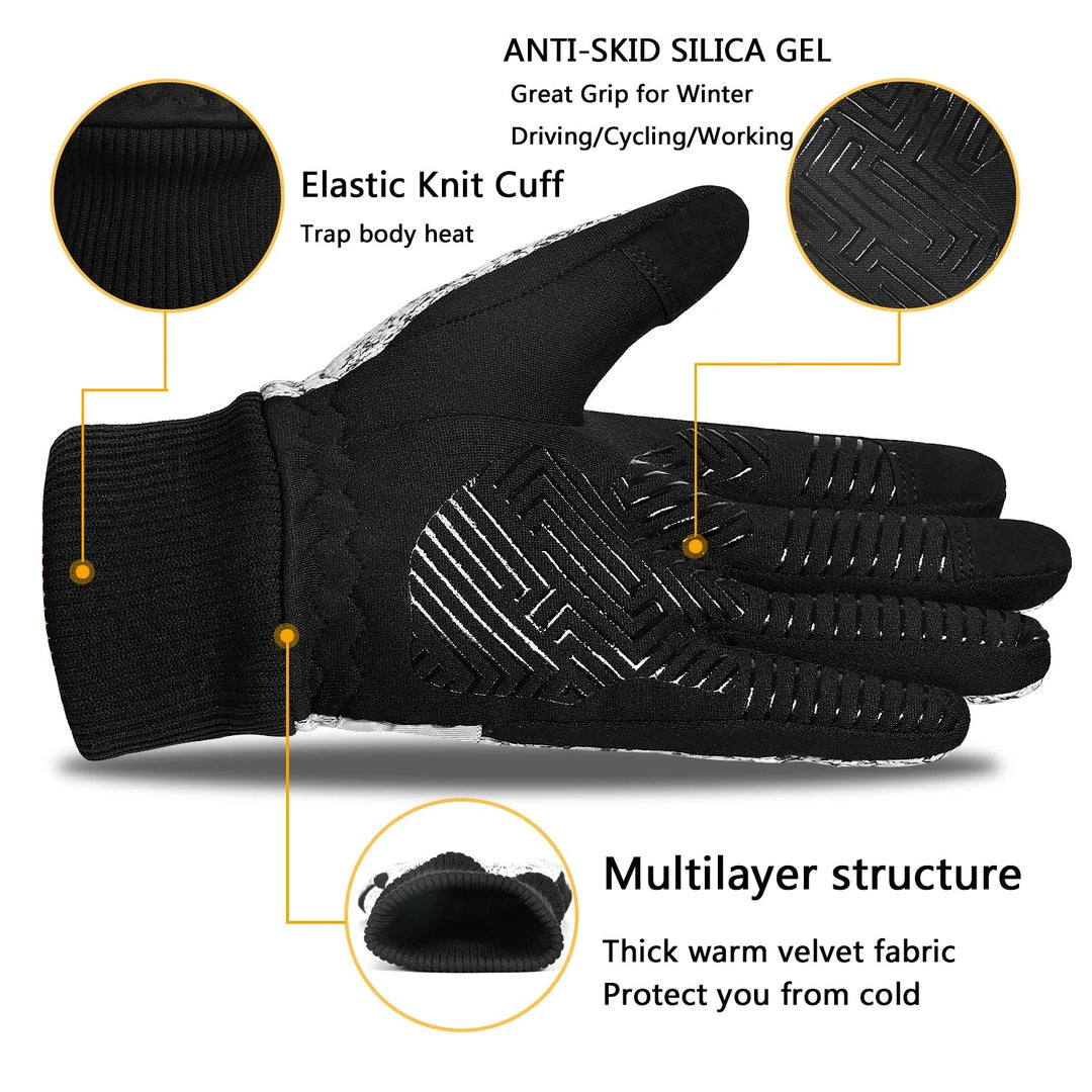 Herren Touchscreen-Fahrradhandschuhe mit rutschfestem Design