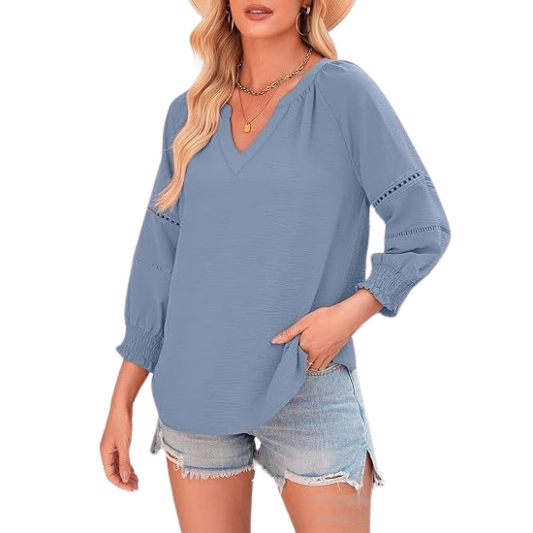 Gianna™ - Casual Elegant Lantern Sleeve Blouse for Summer