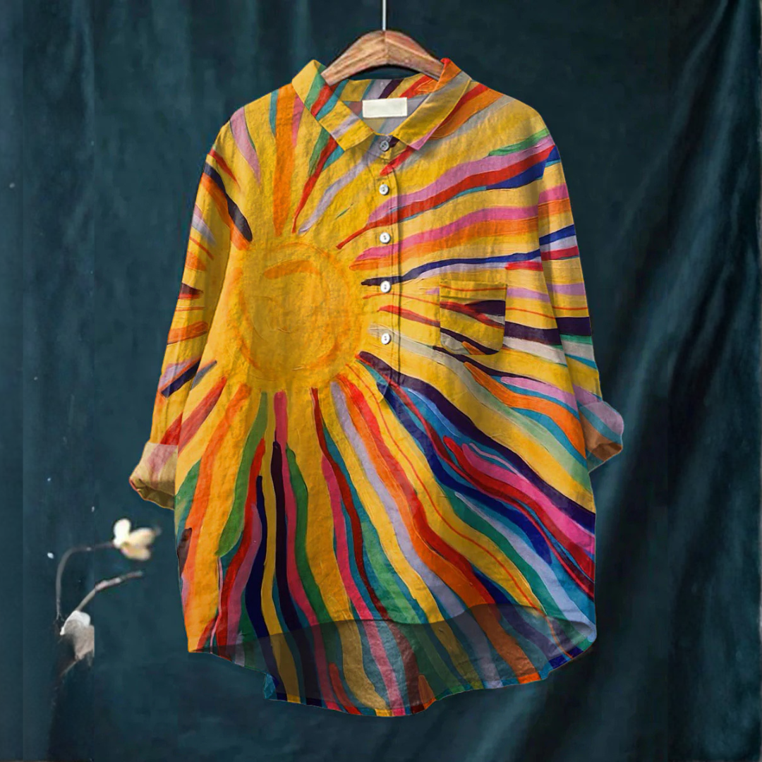 Luciana - Patterned Linen Shirt