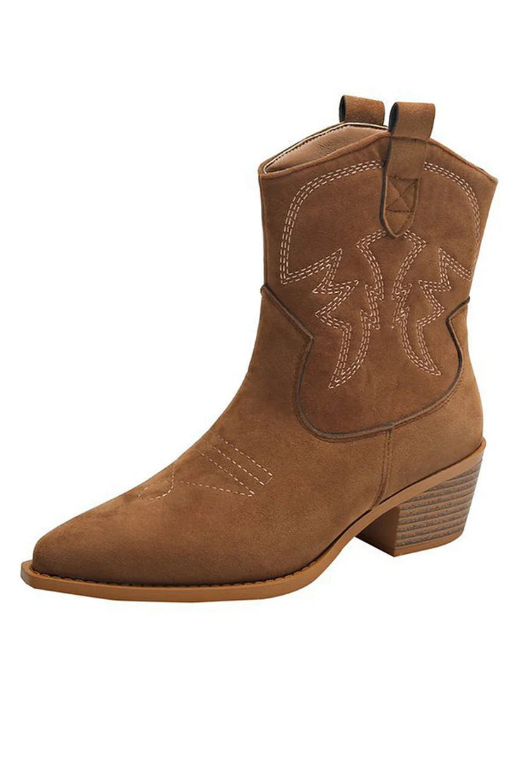 POINTY WESTERN ANKLE BOOT