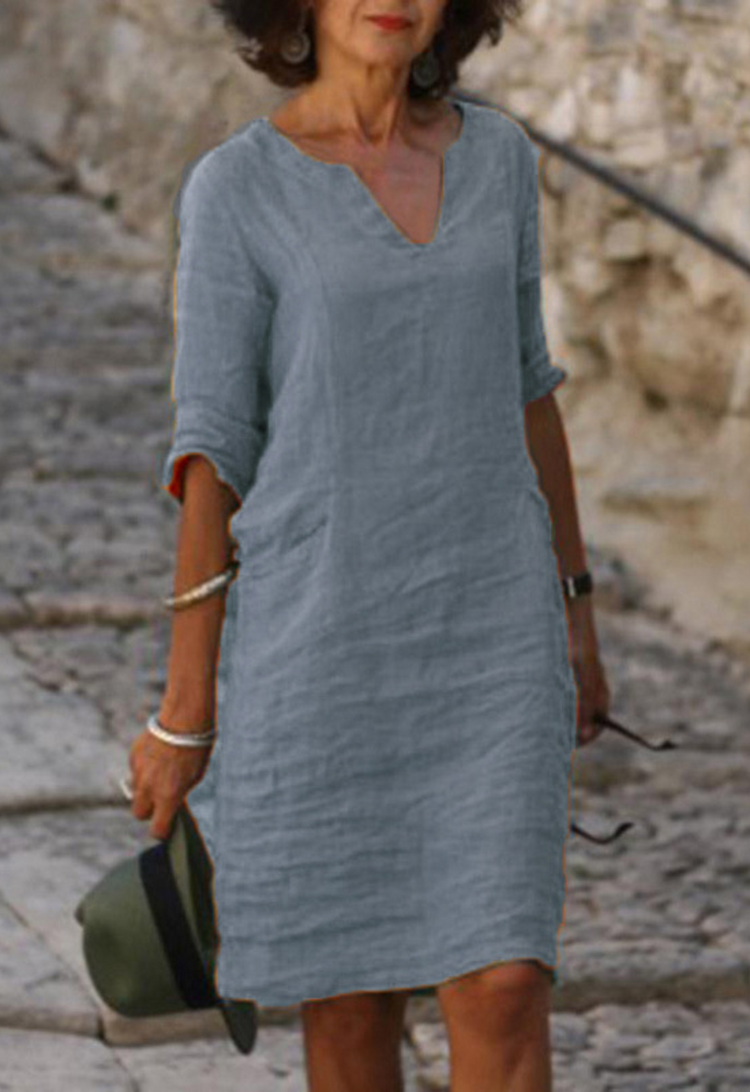 Elvy™ - Elegant V-Neck Dress