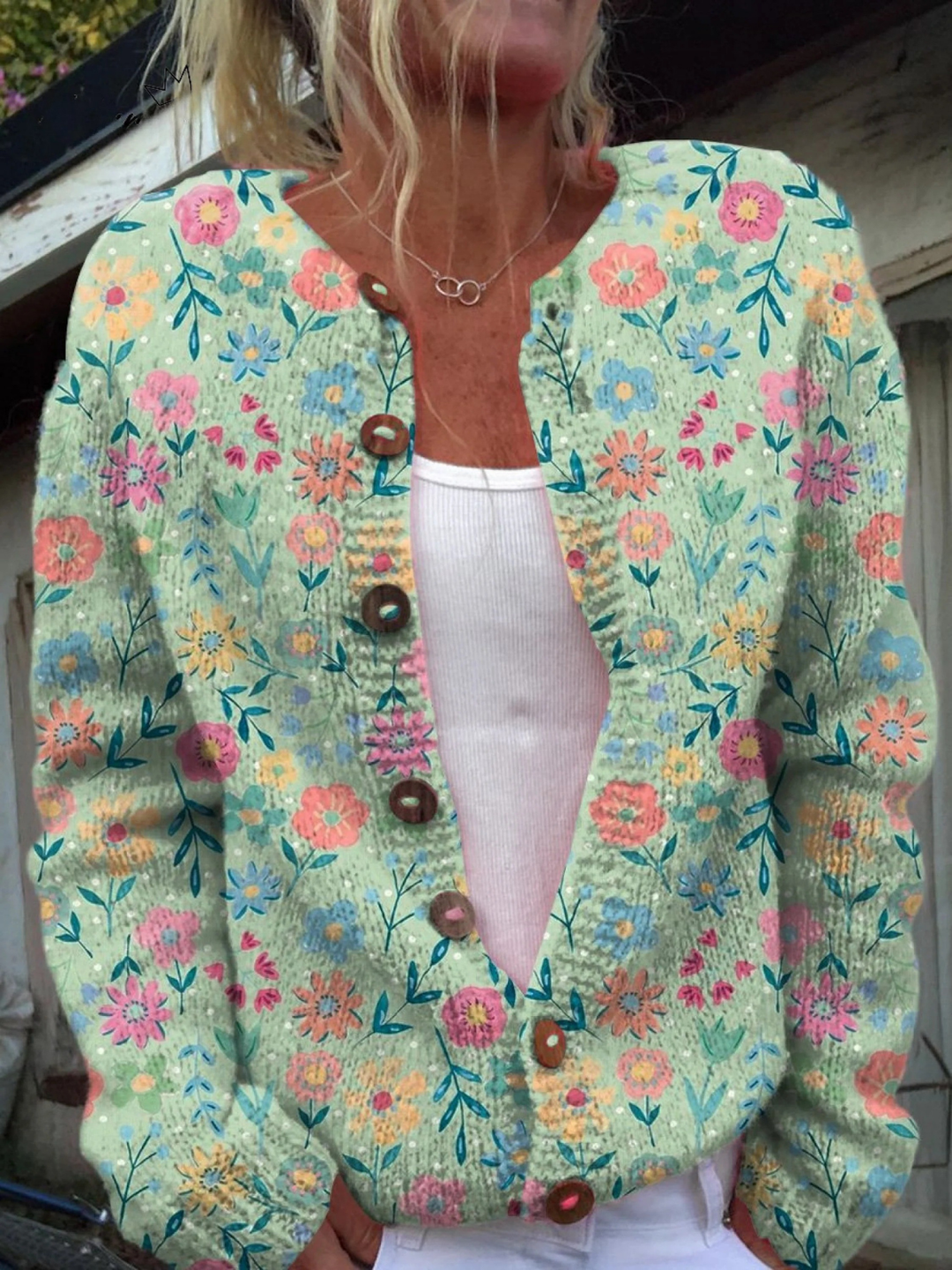 Sommerfeld Floral Print | Button-Up Sweater